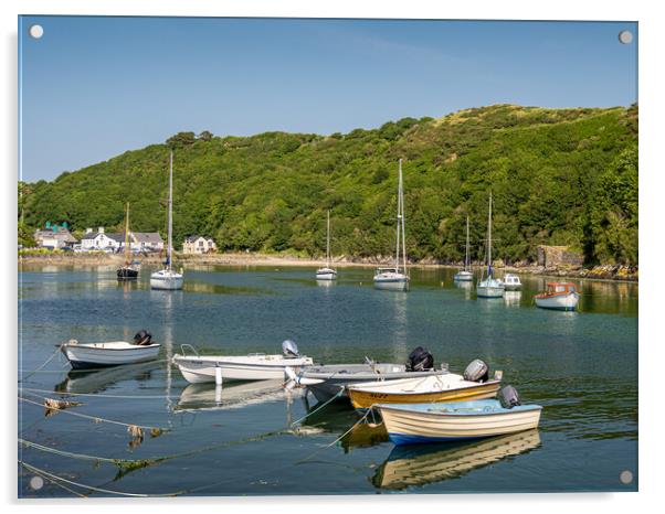 Solva Harbour, Pembrokeshire, Wales. Acrylic by Colin Allen