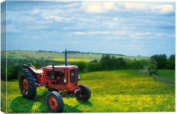 Nuffield Tractor Canvas Print by Alison Chambers