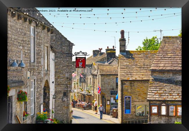 Grassington Village Framed Print by Alison Chambers