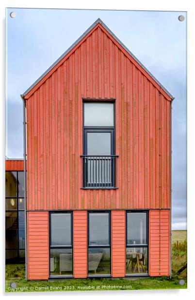 John O'Groats  Red House Acrylic by Darrell Evans