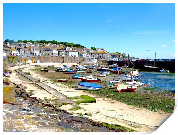 Charming Mousehole Harbour Print by john hill