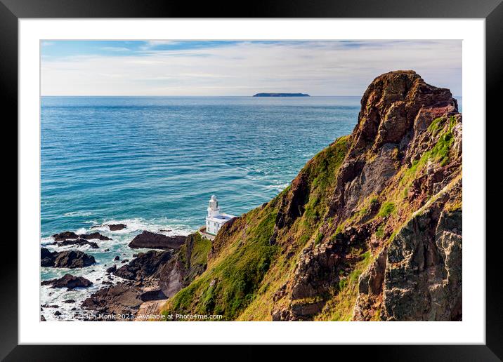 Hartland Point Lighthouse Framed Mounted Print by Jim Monk