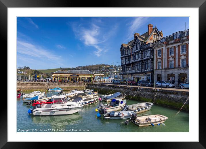 Dartmouth Inner Harbour, Devon Framed Mounted Print by Jim Monk