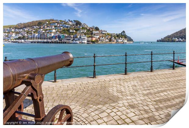 Quayside Cannon, Dartmouth Print by Jim Monk