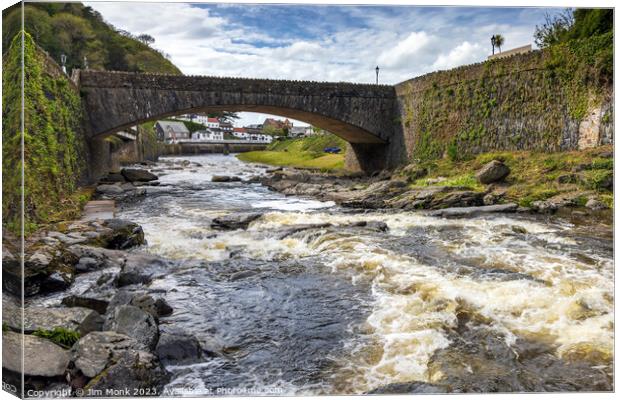 The East Lyn River, Lynmouth Canvas Print by Jim Monk