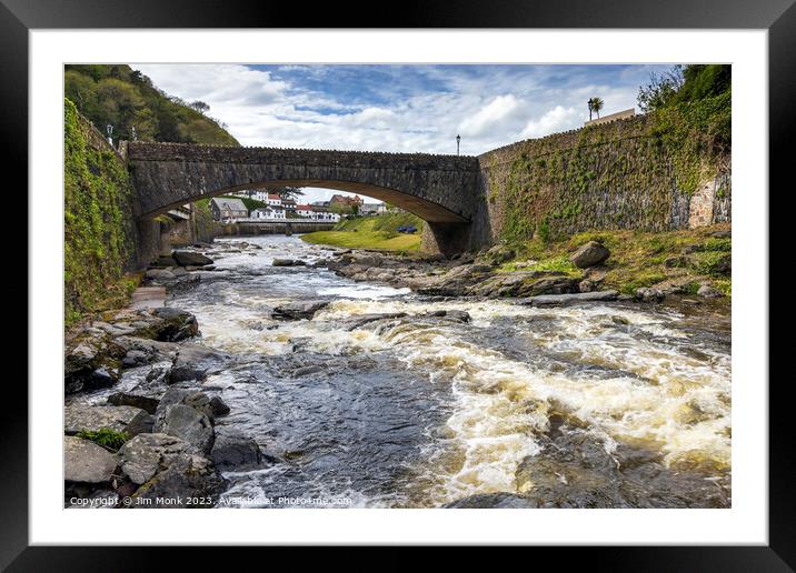 The East Lyn River, Lynmouth Framed Mounted Print by Jim Monk