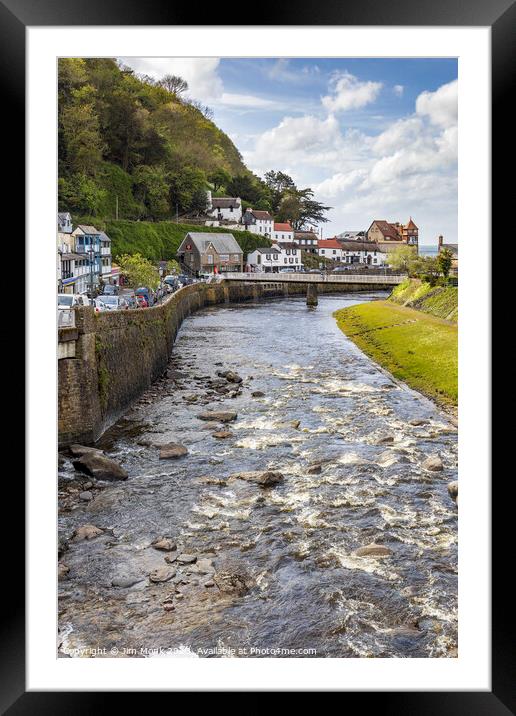 The East Lyn River in Lynmouth Framed Mounted Print by Jim Monk