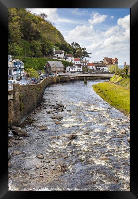 The East Lyn River in Lynmouth Framed Print by Jim Monk
