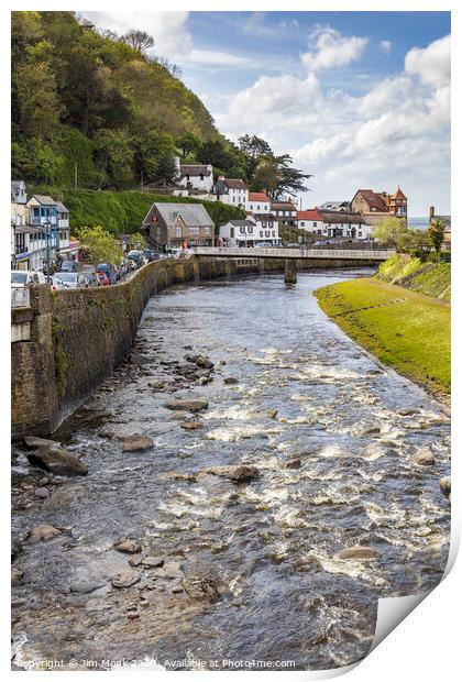 The East Lyn River in Lynmouth Print by Jim Monk