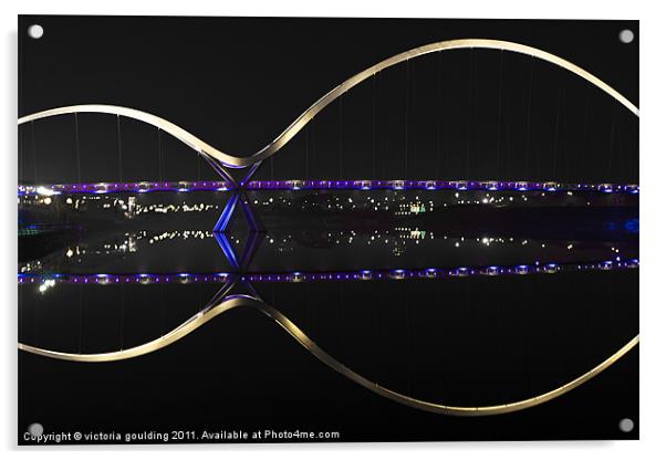 Infinity Bridge Stockton On Tees Acrylic by victoria goulding