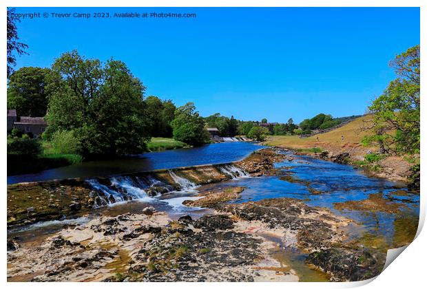 Stunning Wharfedale at Linton Falls Print by Trevor Camp