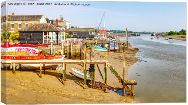 Wivenhoe Waterfront On The Colne Canvas Print by Peter F Hunt
