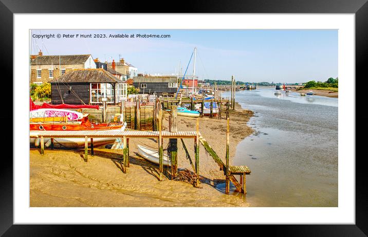 Wivenhoe Waterfront On The Colne Framed Mounted Print by Peter F Hunt
