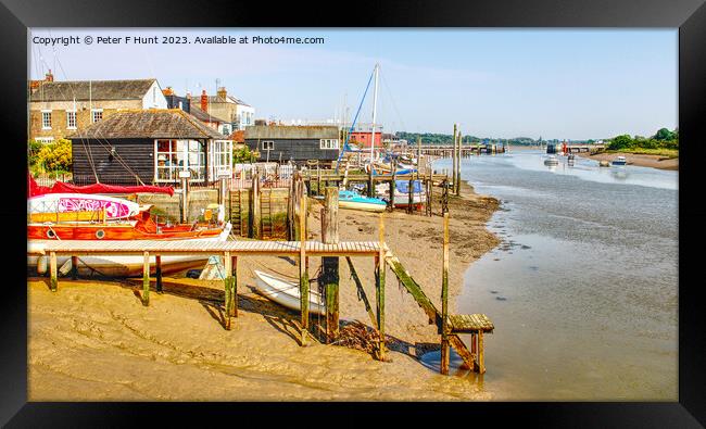 Wivenhoe Waterfront On The Colne Framed Print by Peter F Hunt
