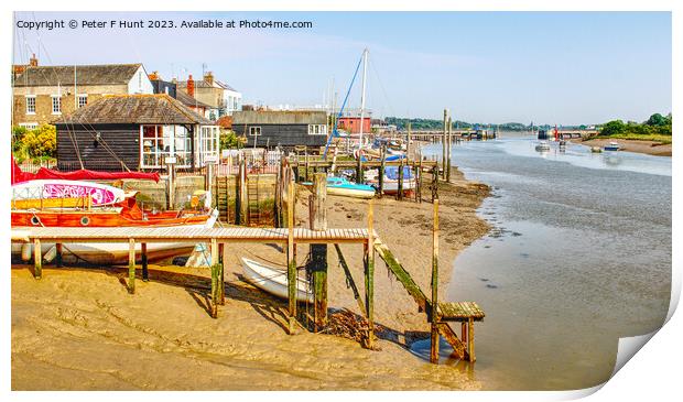Wivenhoe Waterfront On The Colne Print by Peter F Hunt