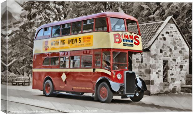 Vintage Crossley Bus: A Nostalgic Journey Canvas Print by Kevin Maughan