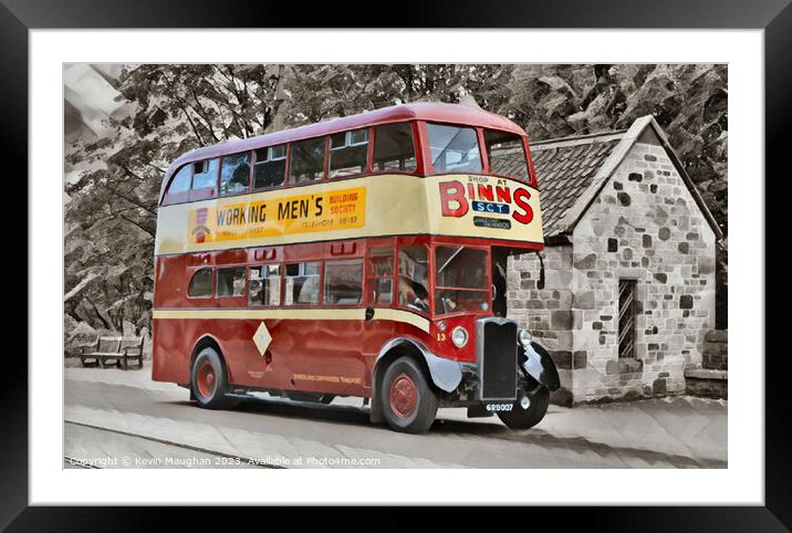 Vintage Crossley Bus: A Nostalgic Journey Framed Mounted Print by Kevin Maughan