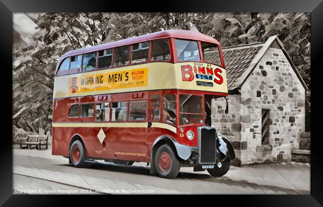 Vintage Crossley Bus: A Nostalgic Journey Framed Print by Kevin Maughan
