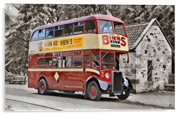 Vintage Crossley Bus: A Nostalgic Journey Acrylic by Kevin Maughan
