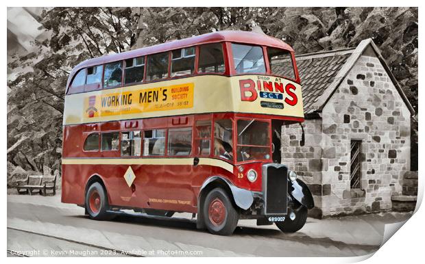 Vintage Crossley Bus: A Nostalgic Journey Print by Kevin Maughan