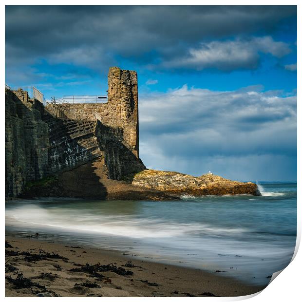 Castle on the Scottish Shoreline Print by Stuart Jack
