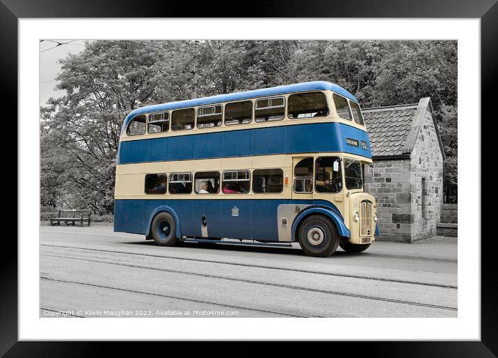 1954 Daimler Double Decker Bus Framed Mounted Print by Kevin Maughan