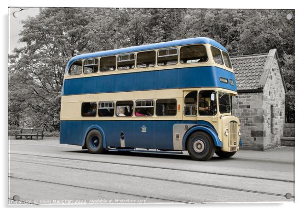 1954 Daimler Double Decker Bus Acrylic by Kevin Maughan