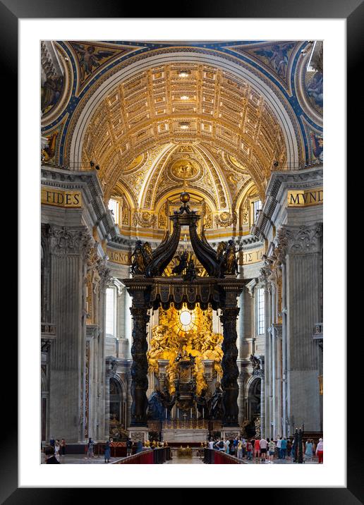 Saint Peter Basilica Altar In Vatican Framed Mounted Print by Artur Bogacki