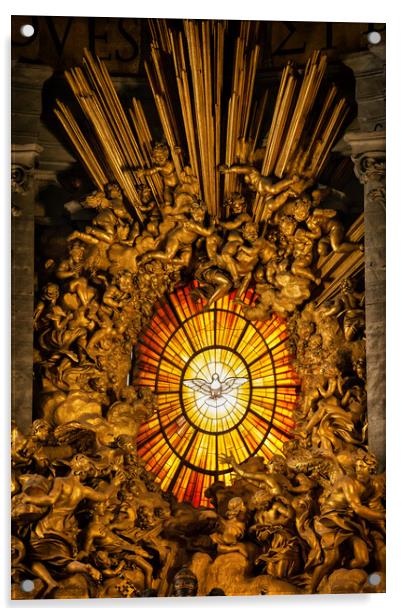 Dove of the Holy Spirit in St Peter Basilica Acrylic by Artur Bogacki
