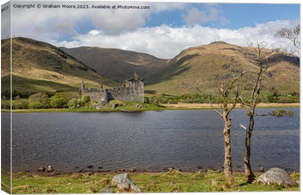 Kilchurn Castle sunny day Canvas Print by Graham Moore