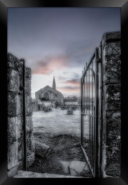 Graveyard and Church Framed Print by Duncan Loraine