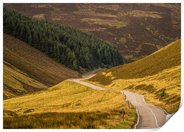Road to Tomintoul Print by Duncan Loraine
