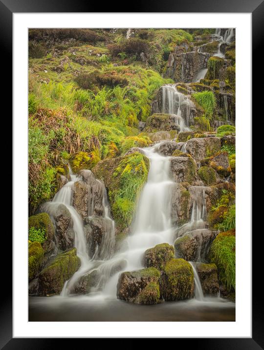 Serene Brides Veil Falls Framed Mounted Print by Duncan Loraine