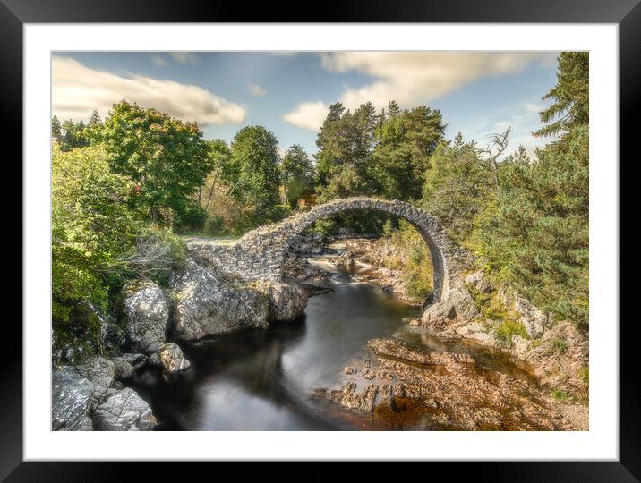 The Enchanting Carrbridge Stone Bridge Framed Mounted Print by Duncan Loraine