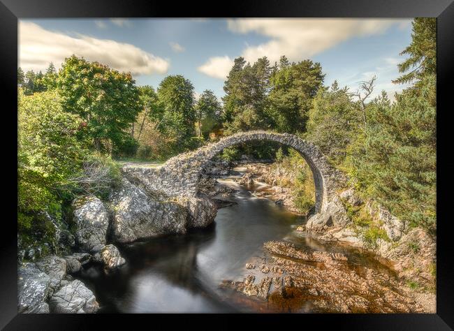 The Enchanting Carrbridge Stone Bridge Framed Print by Duncan Loraine