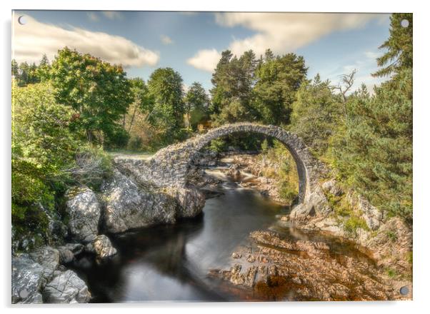 The Enchanting Carrbridge Stone Bridge Acrylic by Duncan Loraine