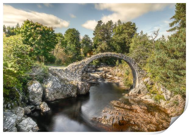The Enchanting Carrbridge Stone Bridge Print by Duncan Loraine