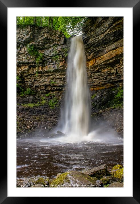 Hardraw Force Waterfall Framed Mounted Print by Rodney Hutchinson