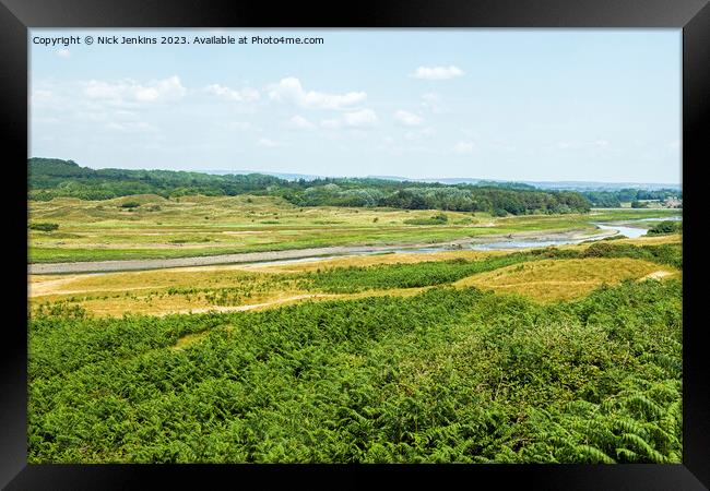 River Ogmore winding its way to the Sea  Framed Print by Nick Jenkins