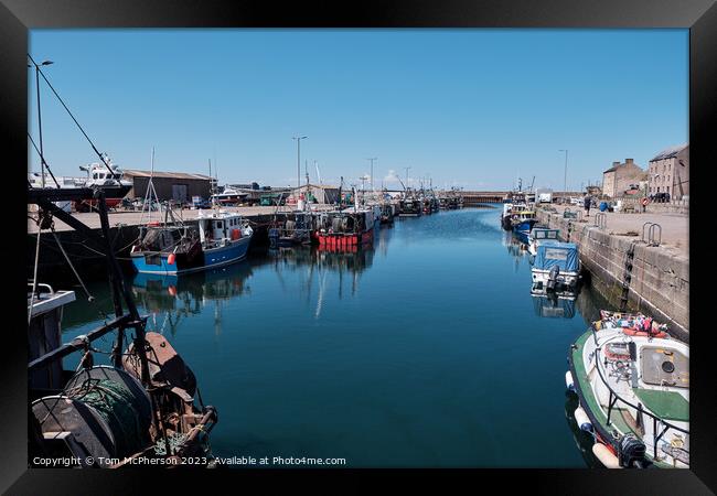 Burghead Harbour View  Framed Print by Tom McPherson