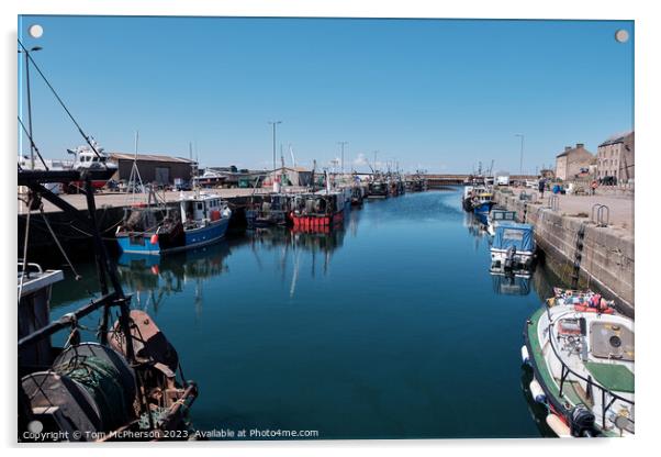 Burghead Harbour View  Acrylic by Tom McPherson