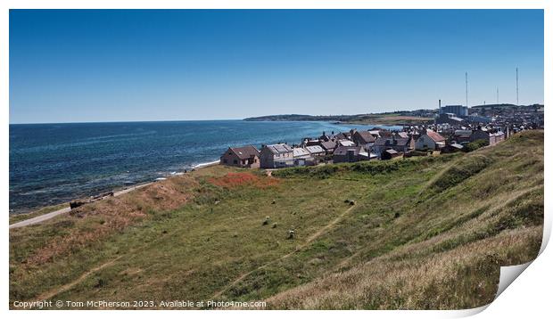 The Untamed Seascape of Burghead Village Print by Tom McPherson