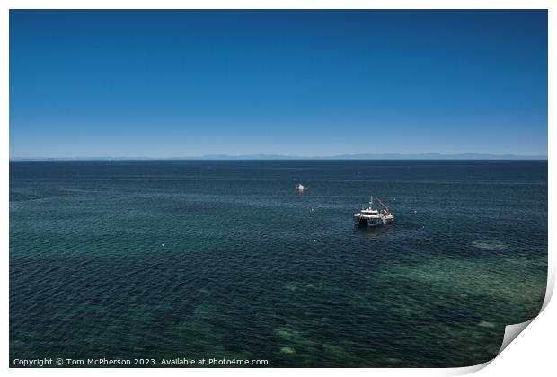 Serene Burghead Seascape Print by Tom McPherson