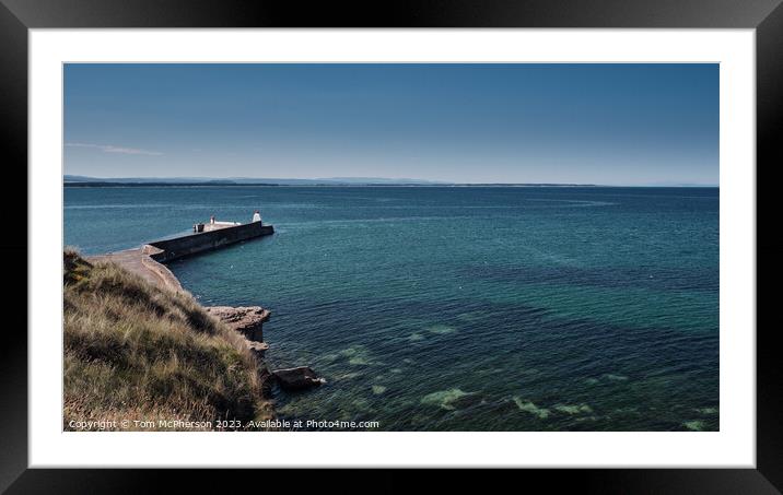 Twilight over Burghead Pier Framed Mounted Print by Tom McPherson
