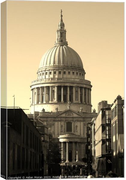 The Majesty of St Pauls Cathedral  Canvas Print by Aidan Moran