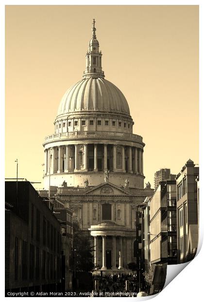 The Majesty of St Pauls Cathedral  Print by Aidan Moran