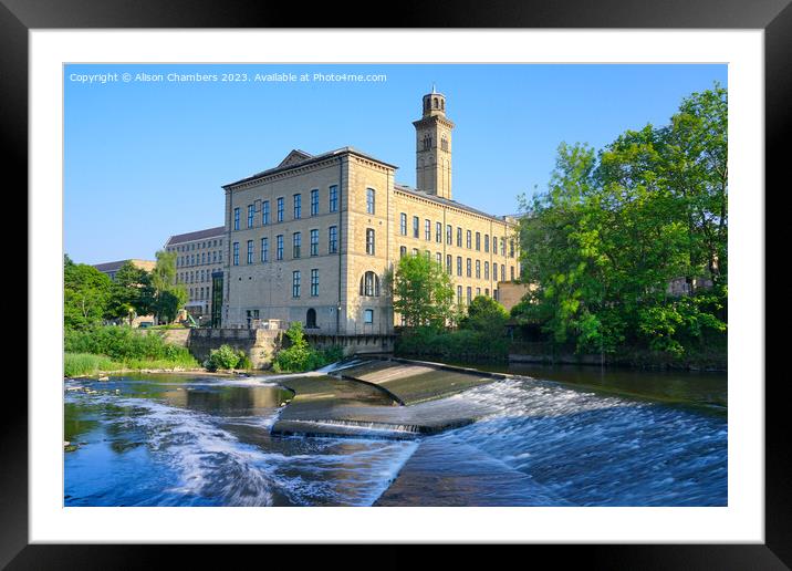 Saltaire Framed Mounted Print by Alison Chambers