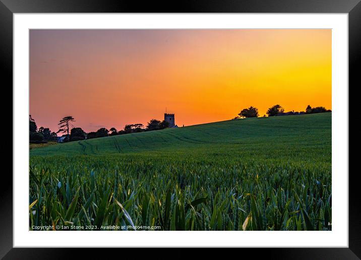 Village Sunset  Framed Mounted Print by Ian Stone