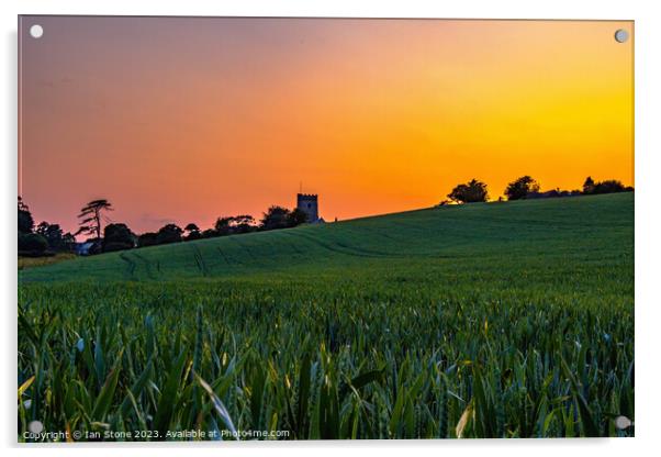 Village Sunset  Acrylic by Ian Stone