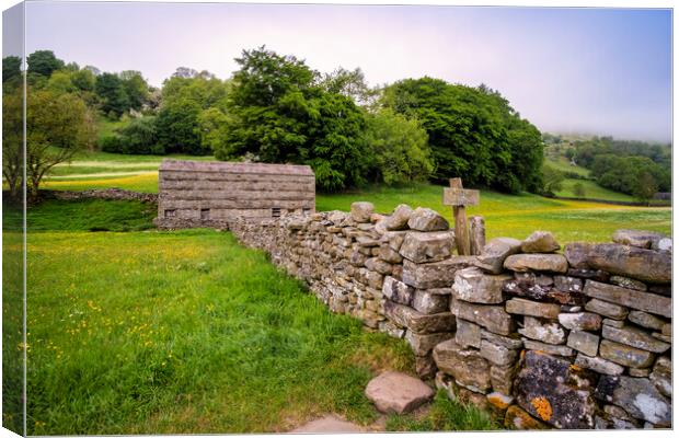 Dry Stone Walling: Muker Swaledale Canvas Print by Tim Hill